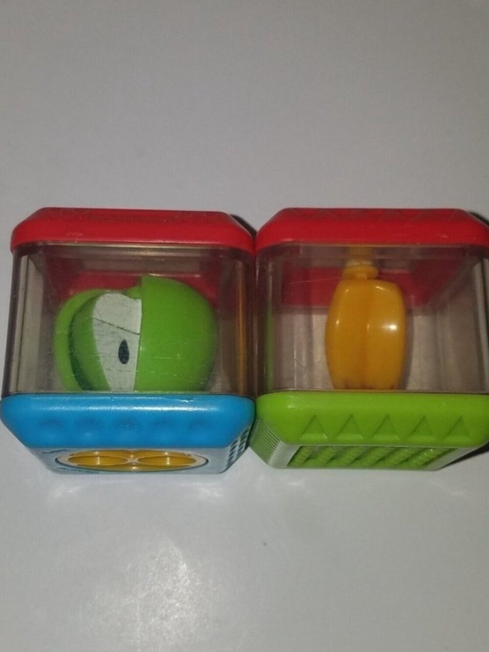 Peek-A-Boo Blocks Lot Food Fruit Bananas Green Apple